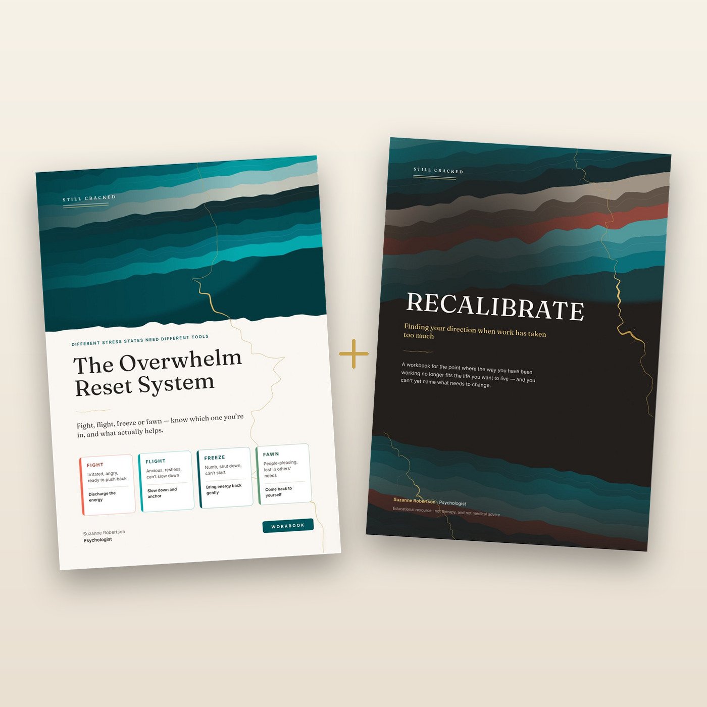 The Overwhelm Reset System and RECALIBRATE shown together